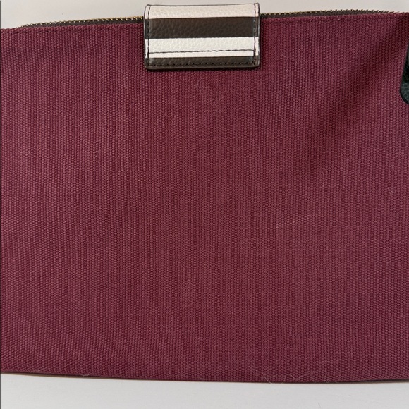 Henri Bendel Maroon Clutch with Striped Accent - Picture 6 of 6
